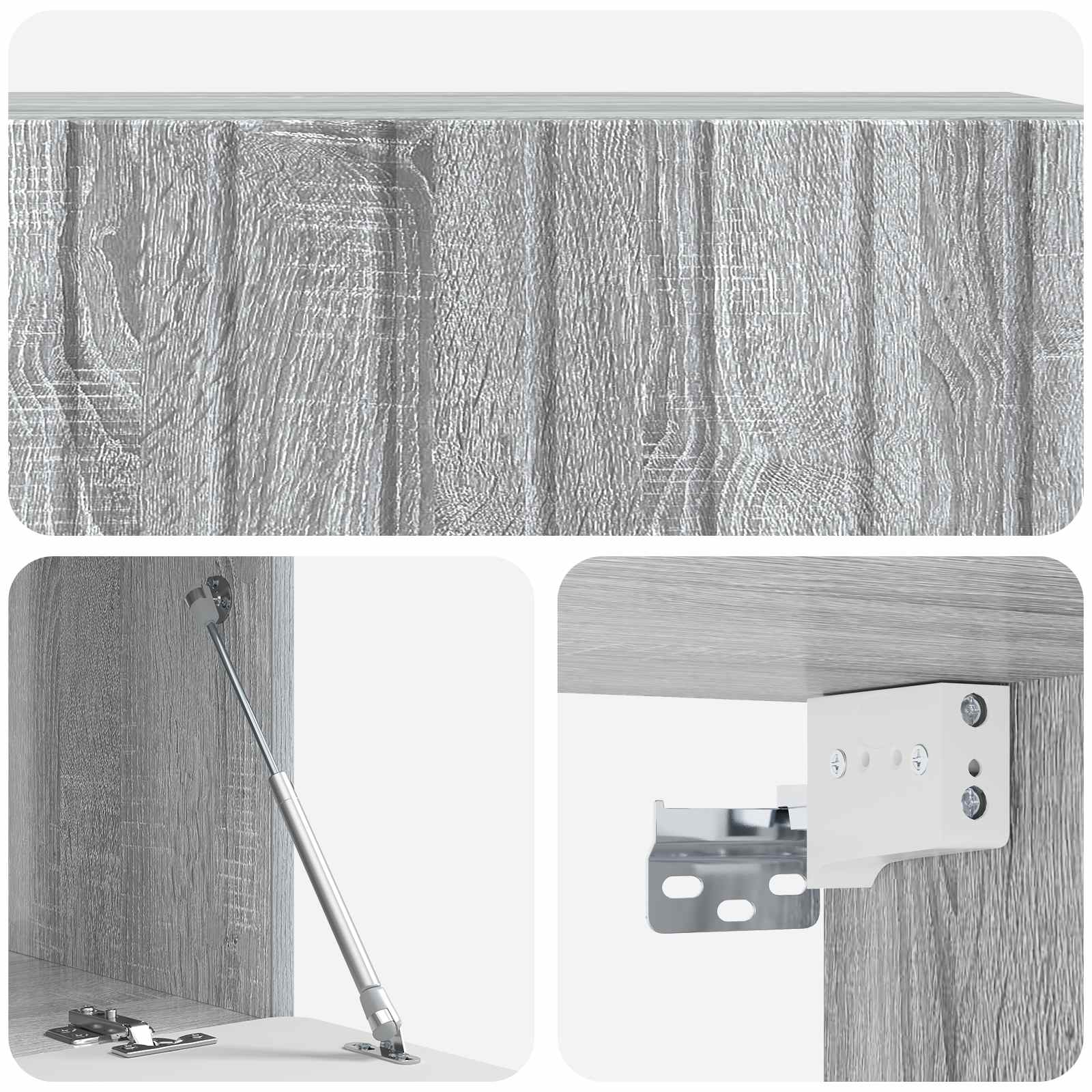 Nástěnná Tv Skříň 98 X 41 X 30 Cm Šedý Sonoma Kompozitní Dřevo