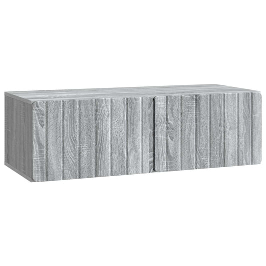 Nástěnná Tv Skříň 98 X 41 X 30 Cm Šedý Sonoma Kompozitní Dřevo