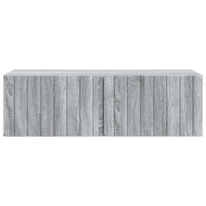 Nástěnná Tv Skříň 98 X 41 X 30 Cm Šedý Sonoma Kompozitní Dřevo