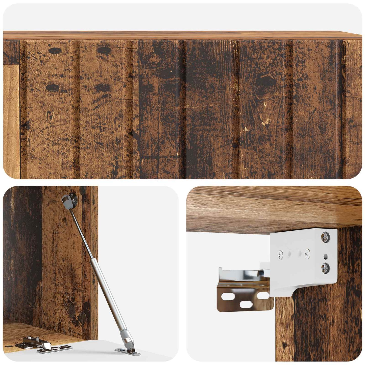 Nástěnná Tv Skříň 98 X 41 X 30 Cm Staré Dřevo Kompozitní Dřevo