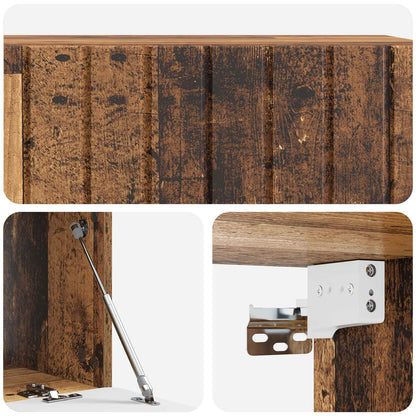 Nástěnná Tv Skříň 98 X 41 X 30 Cm Staré Dřevo Kompozitní Dřevo