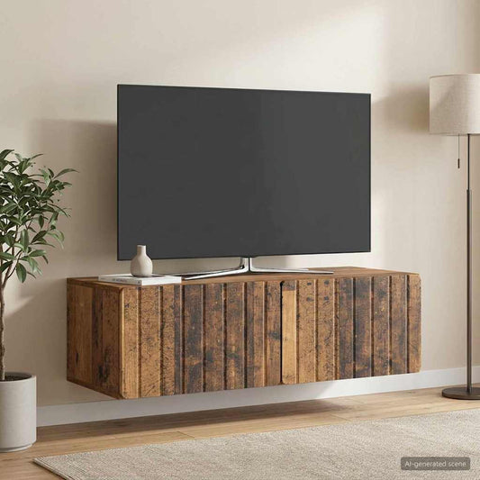 Nástěnná Tv Skříň 98 X 41 X 30 Cm Staré Dřevo Kompozitní Dřevo
