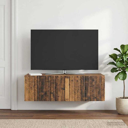 Nástěnná Tv Skříň 98 X 41 X 30 Cm Staré Dřevo Kompozitní Dřevo