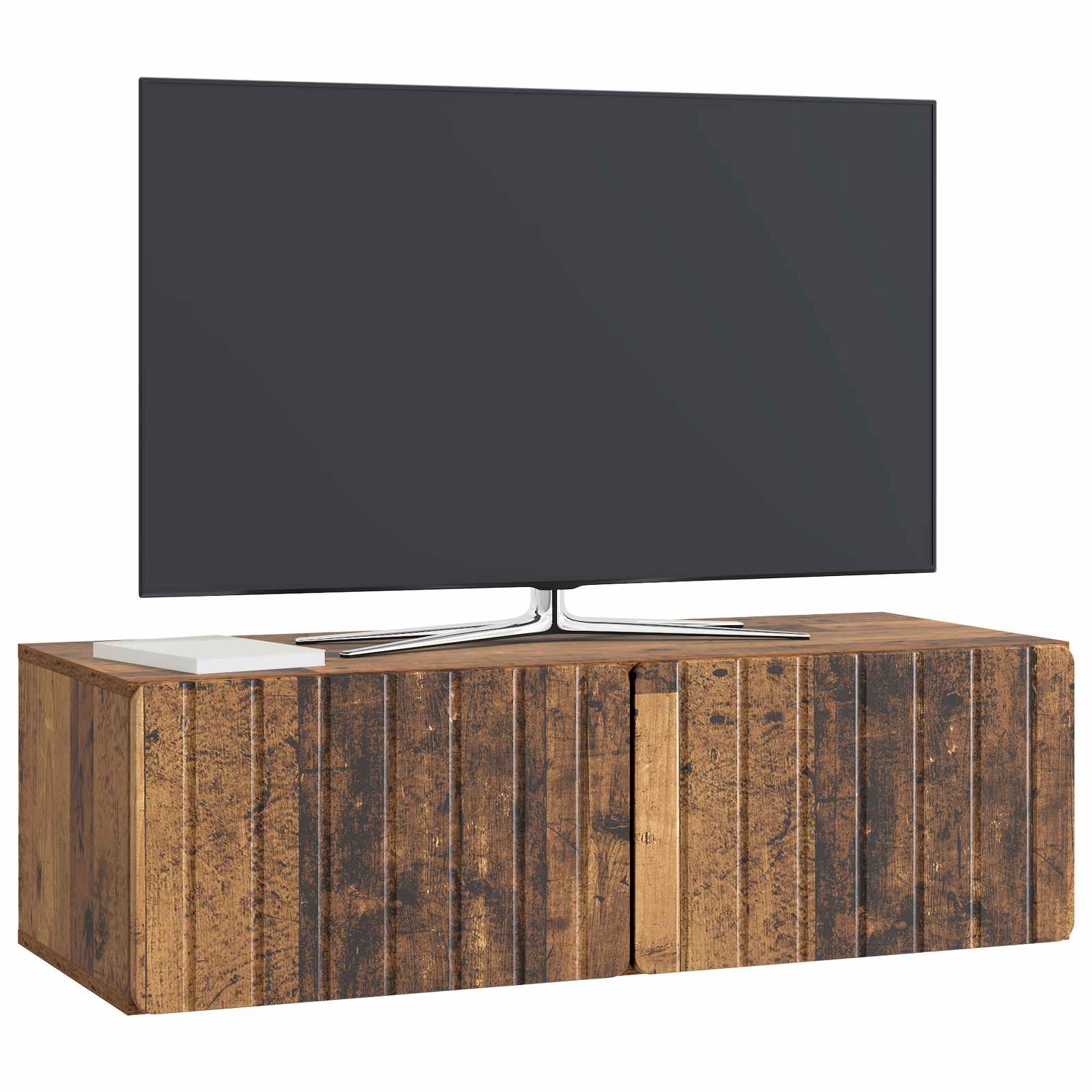 Nástěnná Tv Skříň 98 X 41 X 30 Cm Staré Dřevo Kompozitní Dřevo