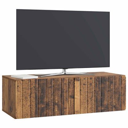 Nástěnná Tv Skříň 98 X 41 X 30 Cm Staré Dřevo Kompozitní Dřevo