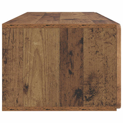 Nástěnná Tv Skříň 98 X 41 X 30 Cm Staré Dřevo Kompozitní Dřevo