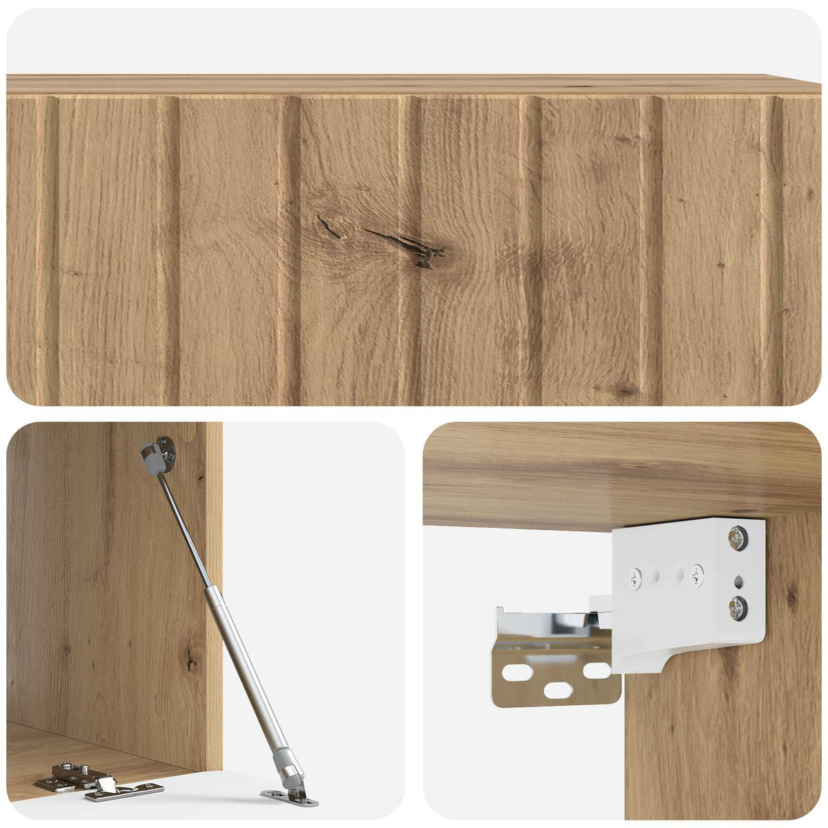 Nástěnná Tv Skříň 98 X 41 X 30 Cm Dub Artisan Kompozitní Dřevo