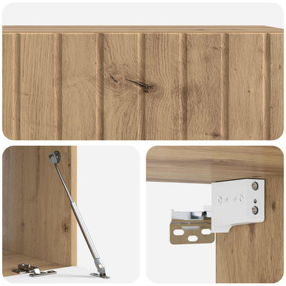 Nástěnná Tv Skříň 98 X 41 X 30 Cm Dub Artisan Kompozitní Dřevo