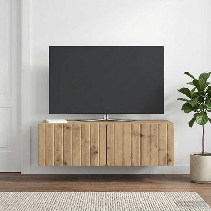 Nástěnná Tv Skříň 98 X 41 X 30 Cm Dub Artisan Kompozitní Dřevo