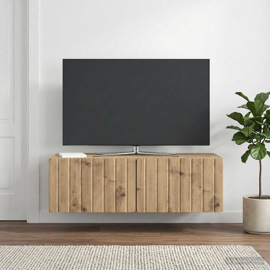 Nástěnná Tv Skříň 98 X 41 X 30 Cm Dub Artisan Kompozitní Dřevo
