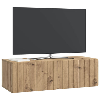Nástěnná Tv Skříň 98 X 41 X 30 Cm Dub Artisan Kompozitní Dřevo