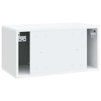 Nástěnná Tv Skříň 59,5 X 31 X 30 Cm Bílá Kompozitní Dřevo