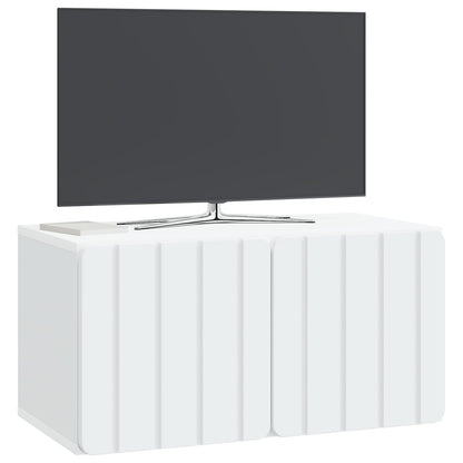 Nástěnná Tv Skříň 59,5 X 31 X 30 Cm Bílá Kompozitní Dřevo