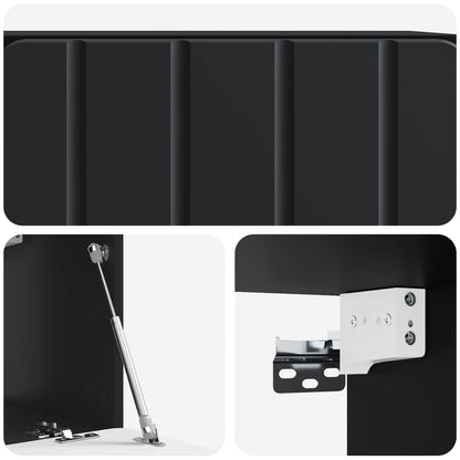 Nástěnná Tv Skříň 59,5 X 31 X 30 Cm Černá Kompozitní Dřevo