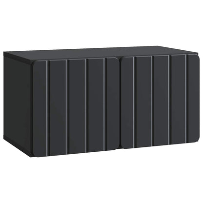 Nástěnná Tv Skříň 59,5 X 31 X 30 Cm Černá Kompozitní Dřevo