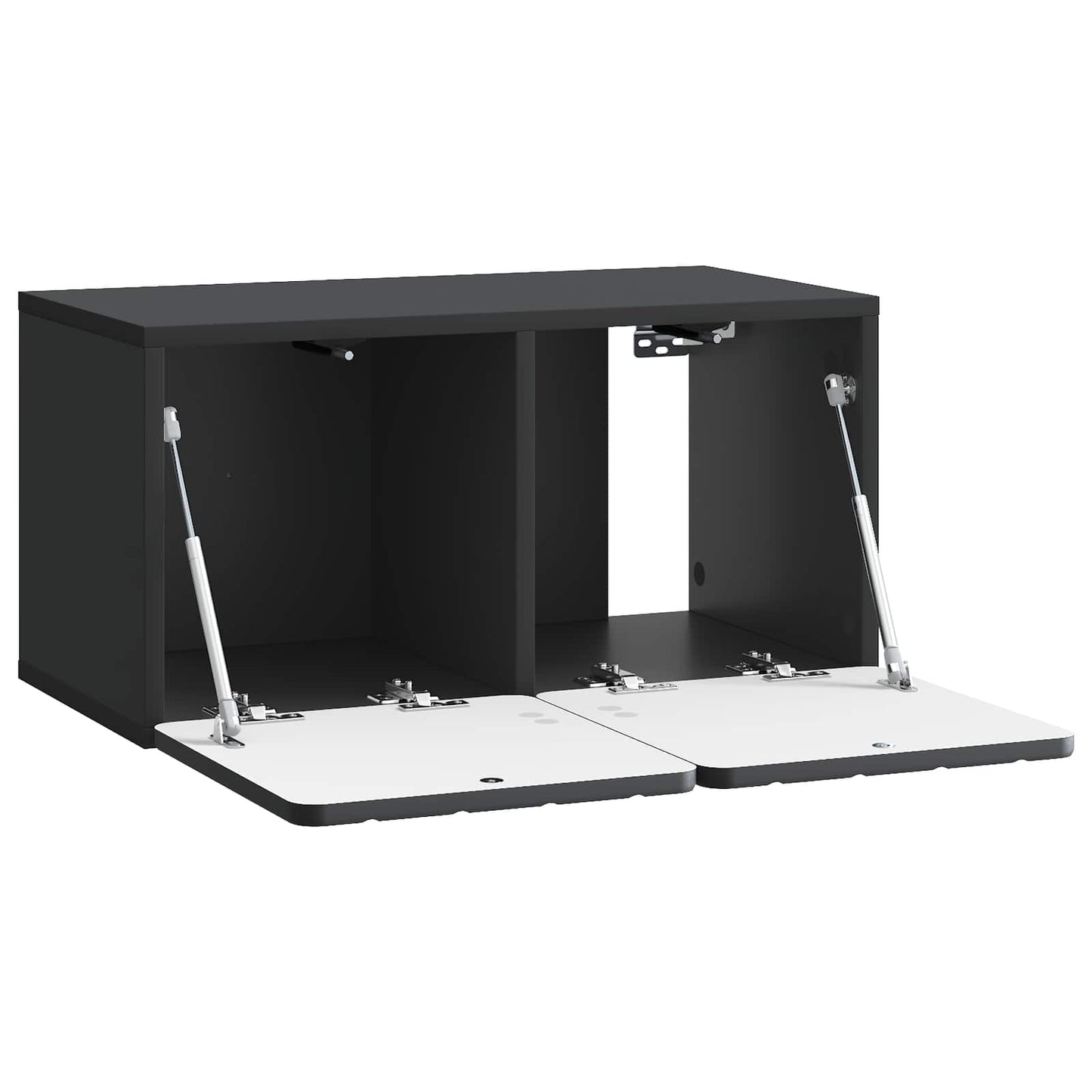 Nástěnná Tv Skříň 59,5 X 31 X 30 Cm Černá Kompozitní Dřevo