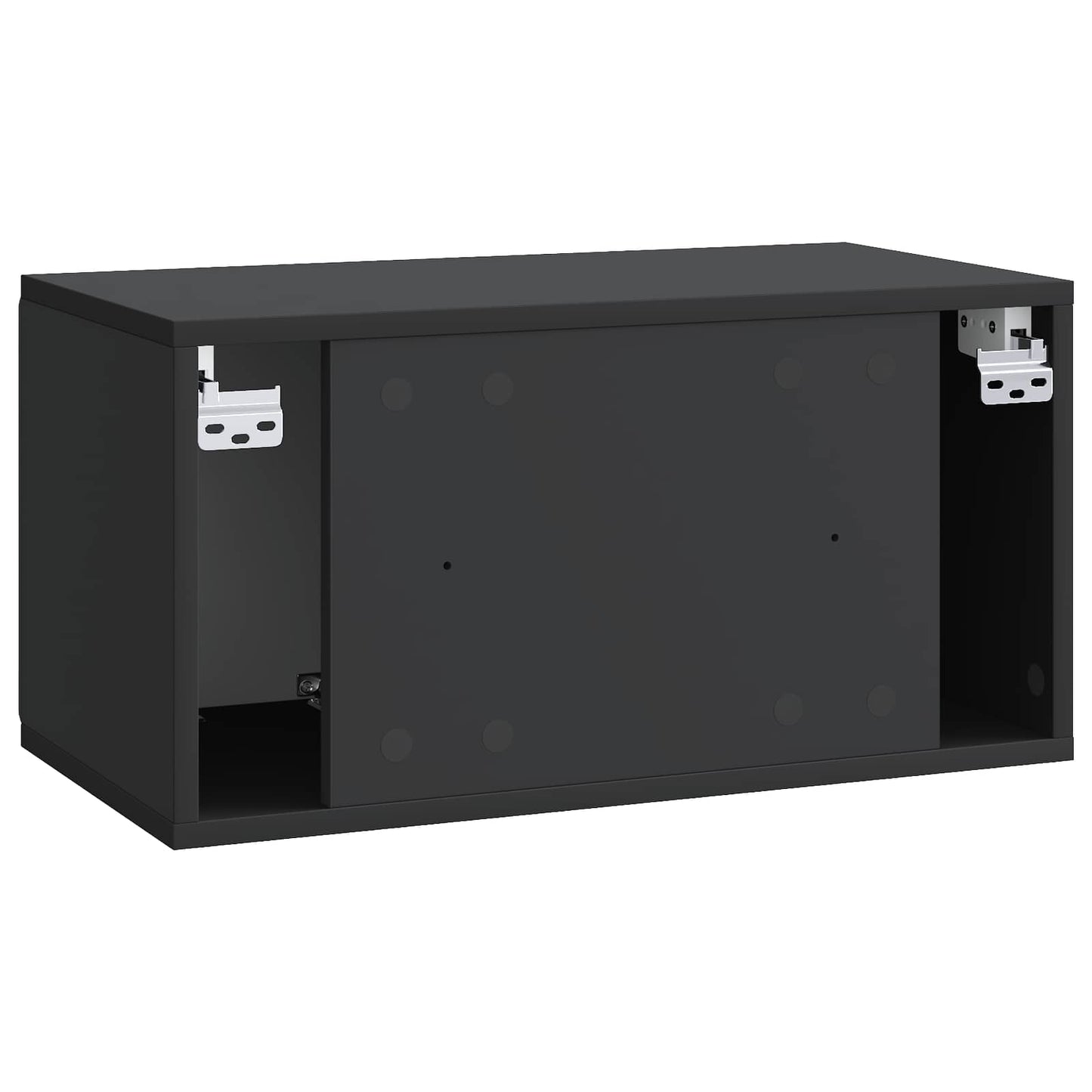 Nástěnná Tv Skříň 59,5 X 31 X 30 Cm Černá Kompozitní Dřevo