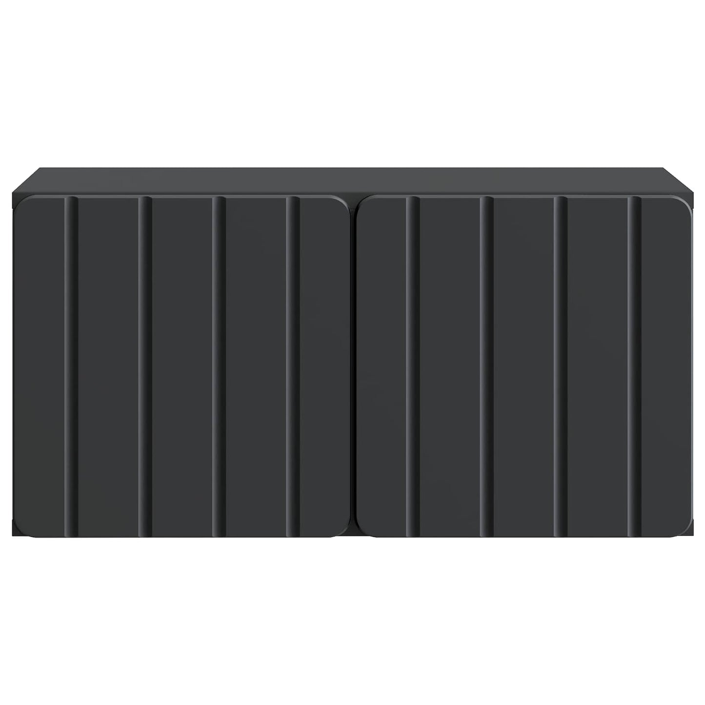 Nástěnná Tv Skříň 59,5 X 31 X 30 Cm Černá Kompozitní Dřevo
