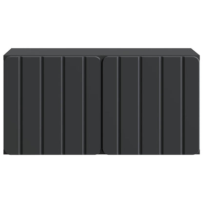 Nástěnná Tv Skříň 59,5 X 31 X 30 Cm Černá Kompozitní Dřevo