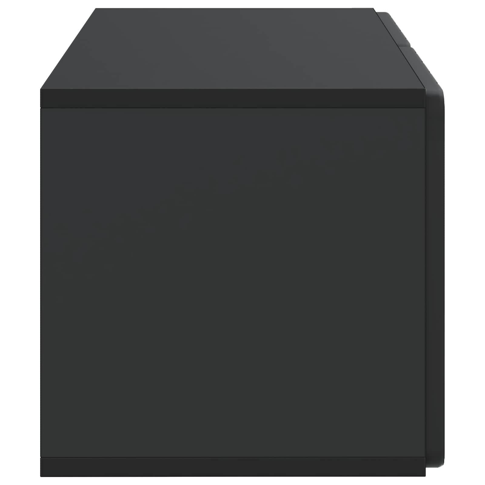 Nástěnná Tv Skříň 59,5 X 31 X 30 Cm Černá Kompozitní Dřevo