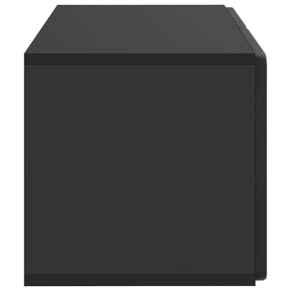 Nástěnná Tv Skříň 59,5 X 31 X 30 Cm Černá Kompozitní Dřevo