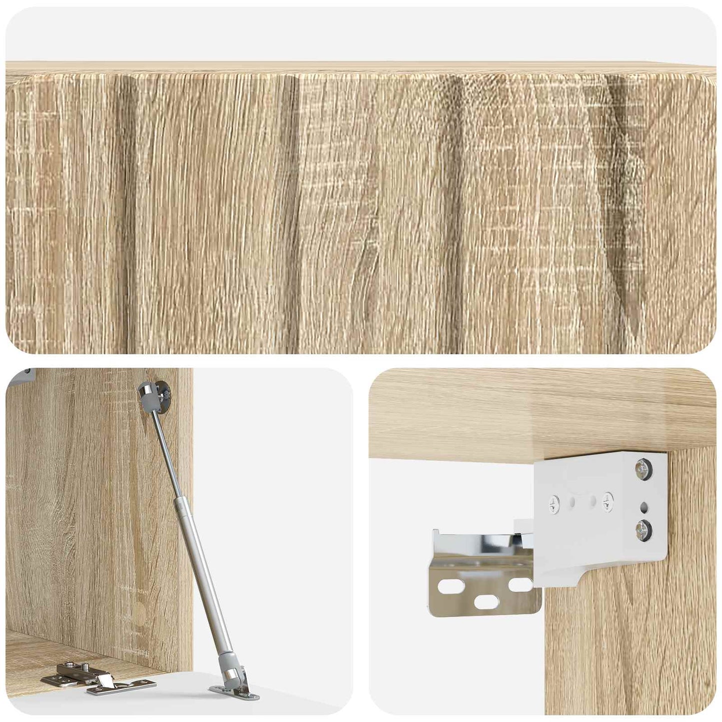 Nástěnná Tv Skříň 59,5 X 31 X 30 Cm Dub Sonoma Kompozitní Dřevo