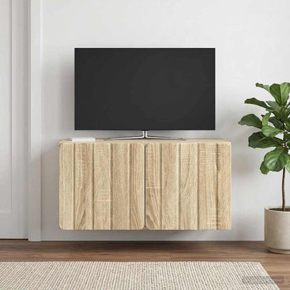 Nástěnná Tv Skříň 59,5 X 31 X 30 Cm Dub Sonoma Kompozitní Dřevo