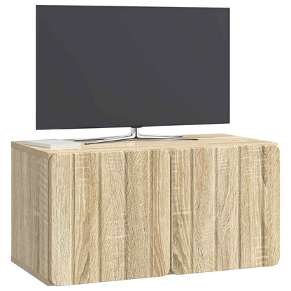 Nástěnná Tv Skříň 59,5 X 31 X 30 Cm Dub Sonoma Kompozitní Dřevo