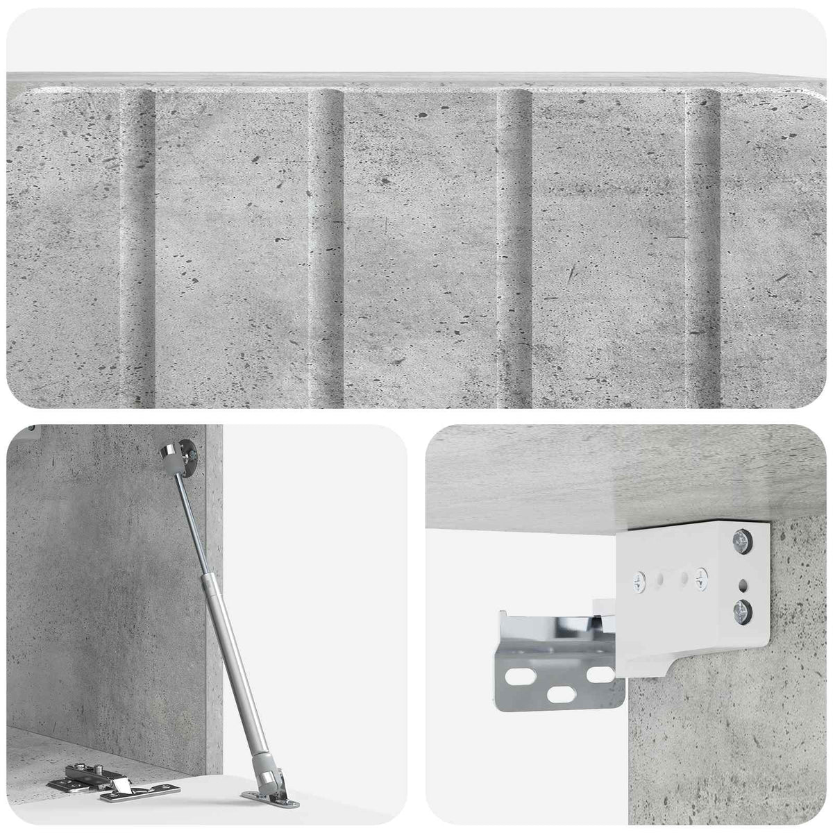 Nástěnná Tv Skříň 59,5 X 31 X 30 Cm Betonově Šedá