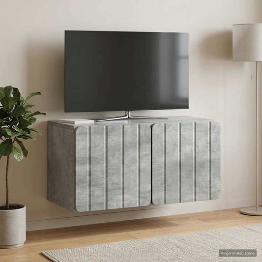 Nástěnná Tv Skříň 59,5 X 31 X 30 Cm Betonově Šedá