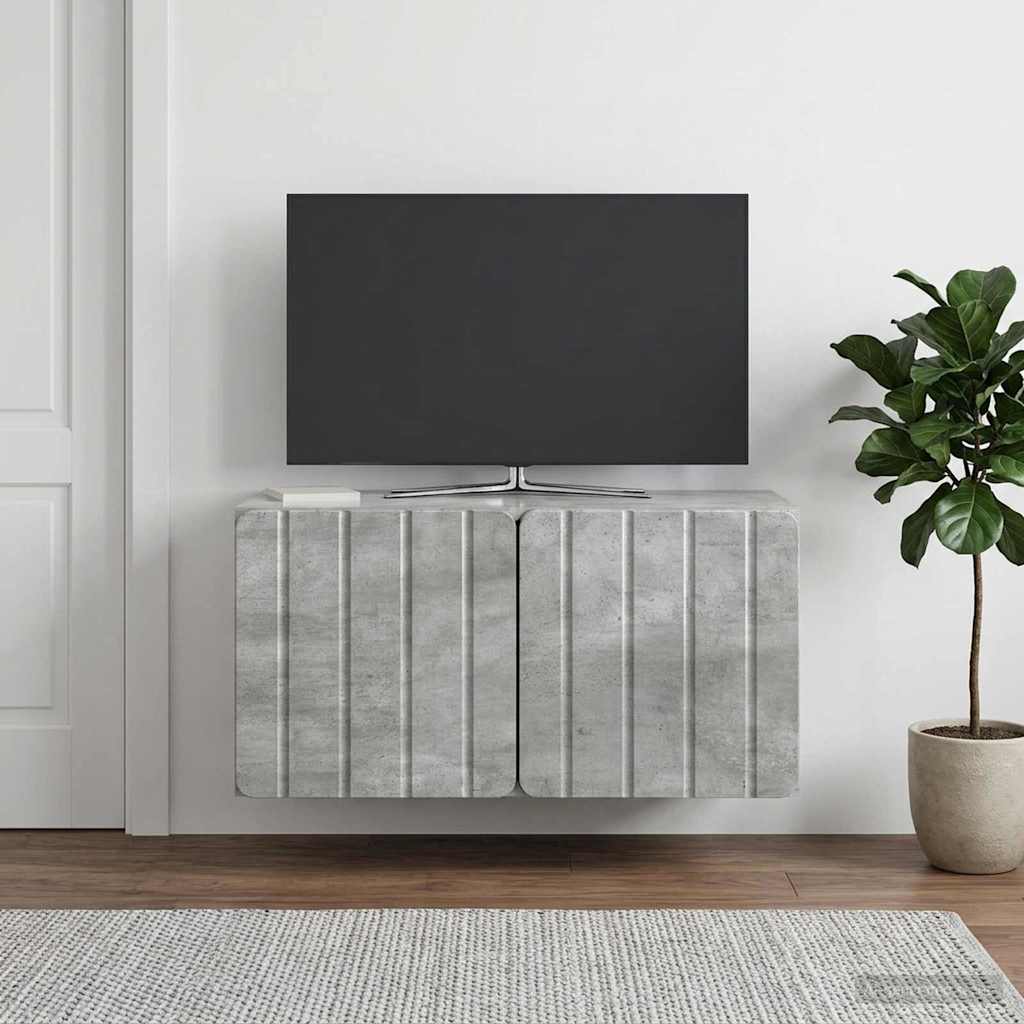 Nástěnná Tv Skříň 59,5 X 31 X 30 Cm Betonově Šedá