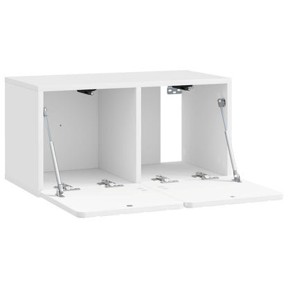 Nástěnná Tv Skříň 59,5 X 31 X 30 Cm Bílá S Vysokým Leskem