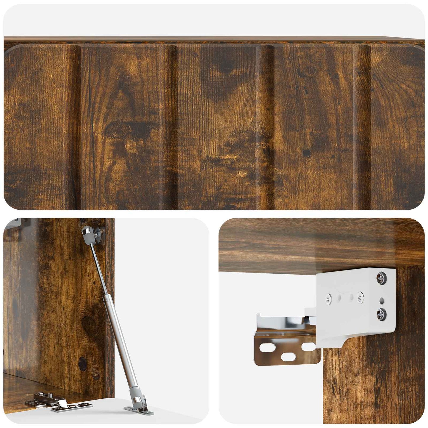 Nástěnná Tv Skříň 59,5 X 31 X 30 Cm Kouřový Dub