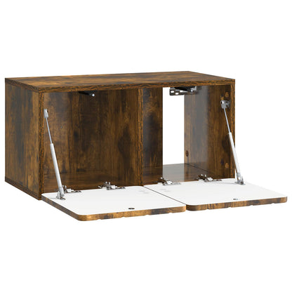 Nástěnná Tv Skříň 59,5 X 31 X 30 Cm Kouřový Dub