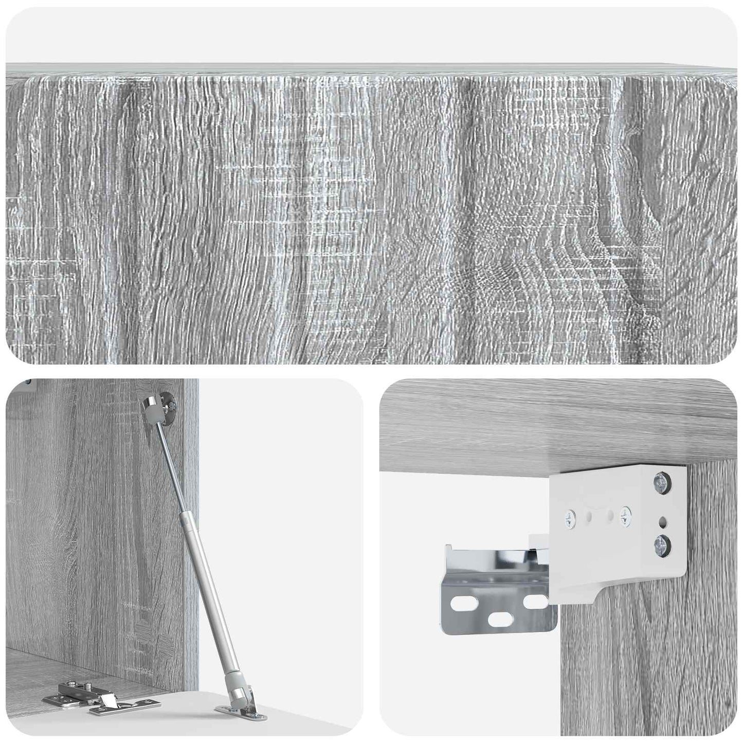 Nástěnná Tv Skříň 59,5 X 31 X 30 Cm Šedý Sonoma