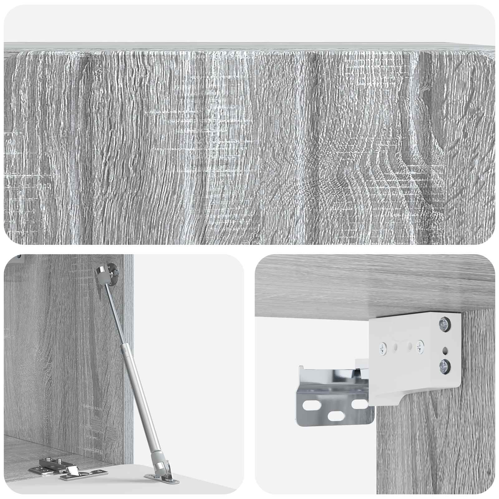 Nástěnná Tv Skříň 59,5 X 31 X 30 Cm Šedý Sonoma