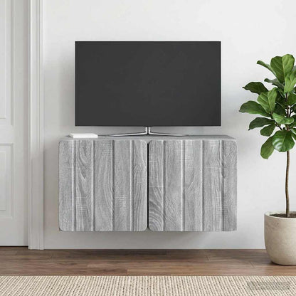Nástěnná Tv Skříň 59,5 X 31 X 30 Cm Šedý Sonoma