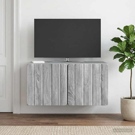 Nástěnná Tv Skříň 59,5 X 31 X 30 Cm Šedý Sonoma
