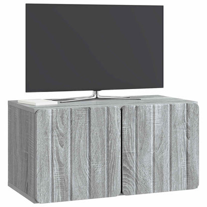Nástěnná Tv Skříň 59,5 X 31 X 30 Cm Šedý Sonoma