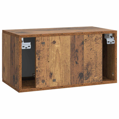 Nástěnná Tv Skříň 59,5 X 31 X 30 Cm Staré Dřevo