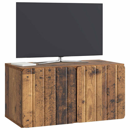 Nástěnná Tv Skříň 59,5 X 31 X 30 Cm Staré Dřevo