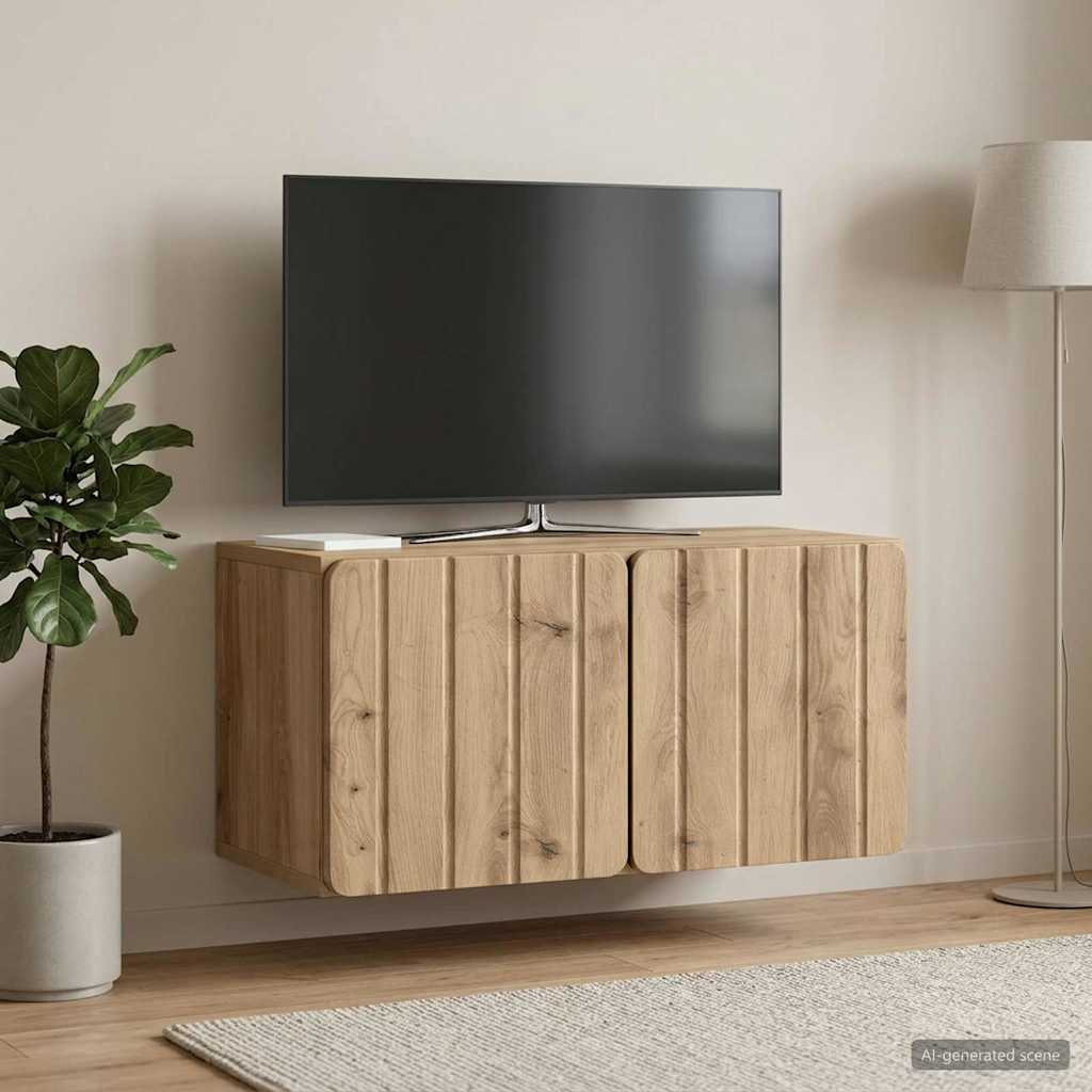 Nástěnná Tv Skříň 59,5 X 31 X 30 Cm Dub Artisan