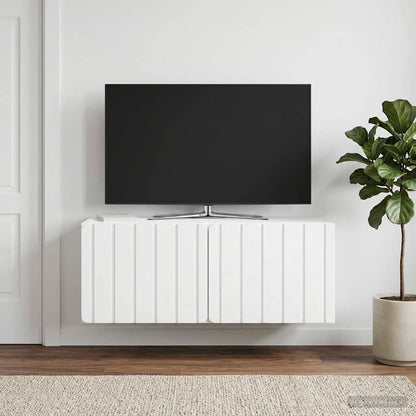 Nástěnná Tv Skříň 78,5 X 31 X 30 Cm Bílá Kompozitní Dřevo