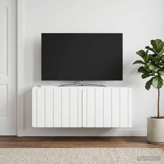 Nástěnná Tv Skříň 78,5 X 31 X 30 Cm Bílá Kompozitní Dřevo