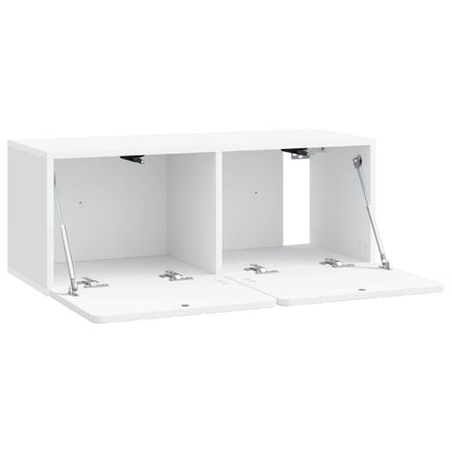 Nástěnná Tv Skříň 78,5 X 31 X 30 Cm Bílá Kompozitní Dřevo