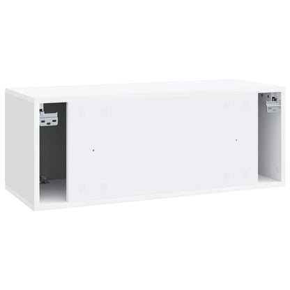 Nástěnná Tv Skříň 78,5 X 31 X 30 Cm Bílá Kompozitní Dřevo