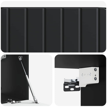 Nástěnná Tv Skříň 78,5 X 31 X 30 Cm Černá Kompozitní Dřevo
