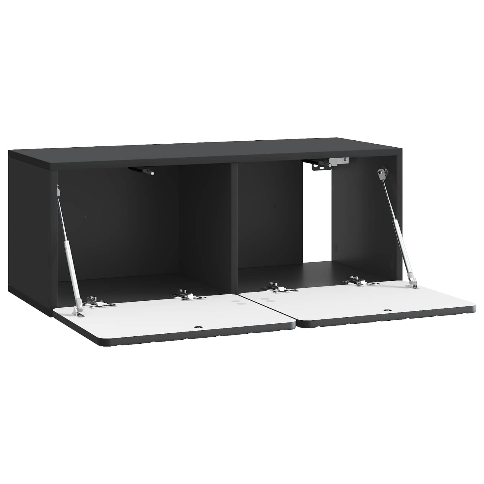 Nástěnná Tv Skříň 78,5 X 31 X 30 Cm Černá Kompozitní Dřevo