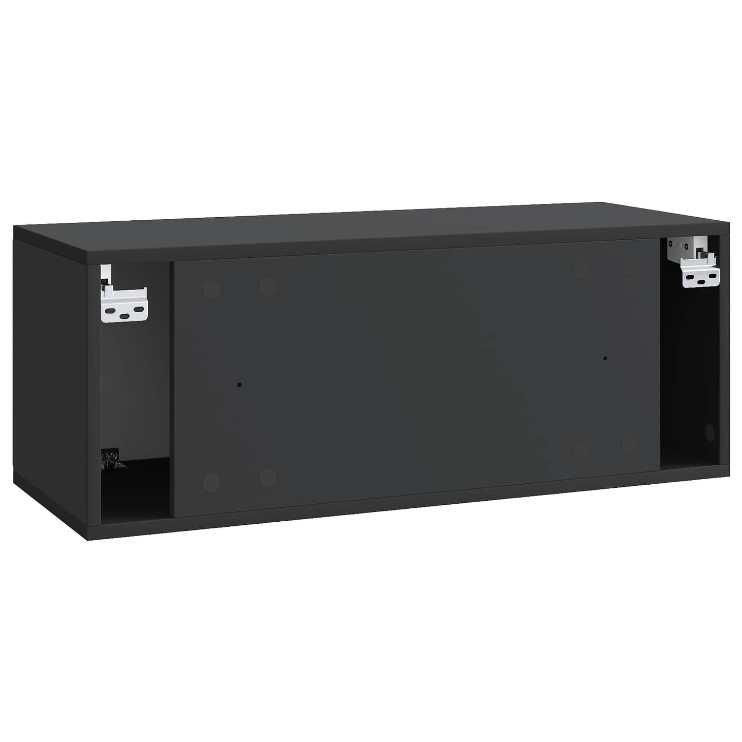 Nástěnná Tv Skříň 78,5 X 31 X 30 Cm Černá Kompozitní Dřevo