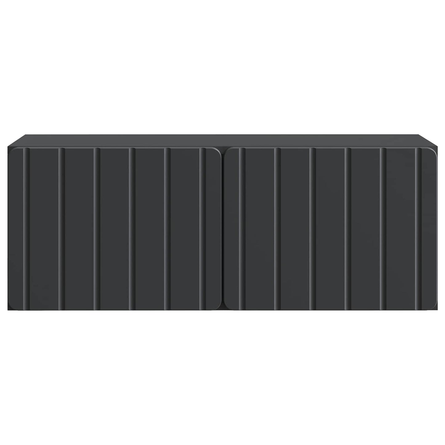 Nástěnná Tv Skříň 78,5 X 31 X 30 Cm Černá Kompozitní Dřevo